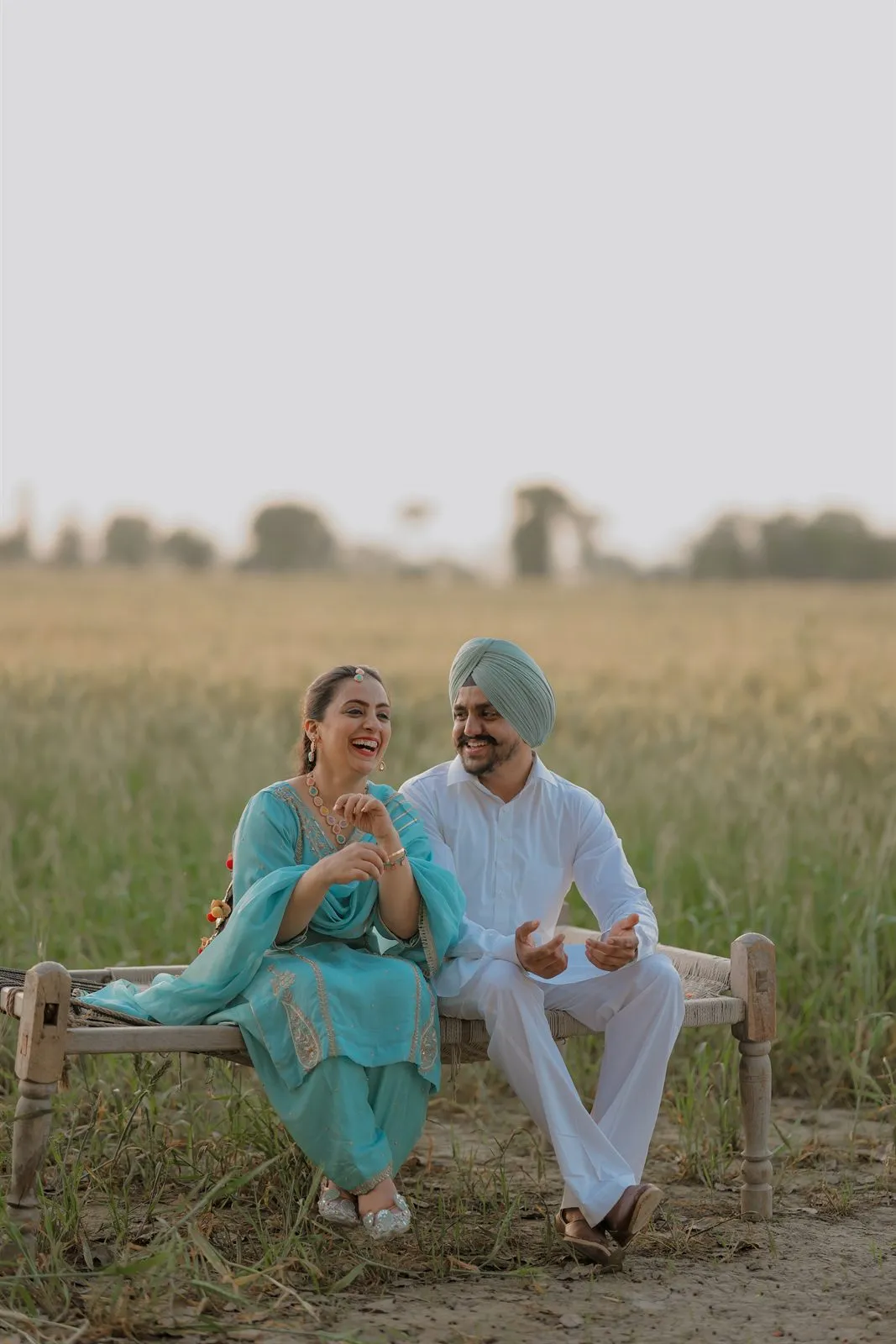 Couple in Punjab fields